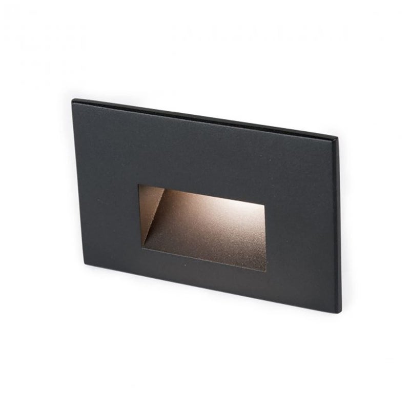 WAC Landscape Lighting, LED 12V Horizontal Indoor or Outdoor Step and Wall Light 2700K Warm Built-in LED in Black